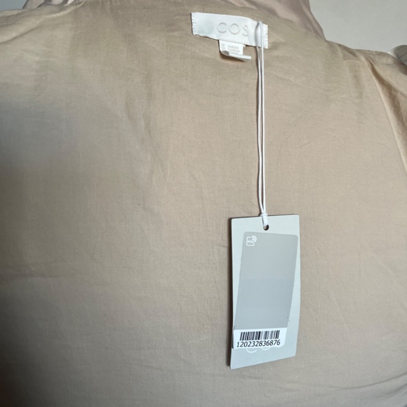 COS Padded Puffer Mock Neck Cropped Vest Insert Scarf Pink Layer underneath coat - Picture 9 of 9